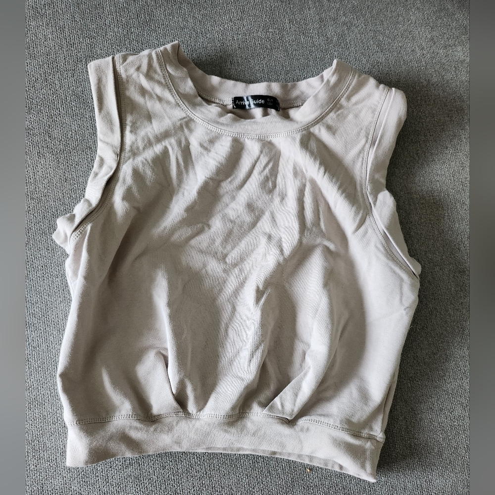 Beige Crop Top